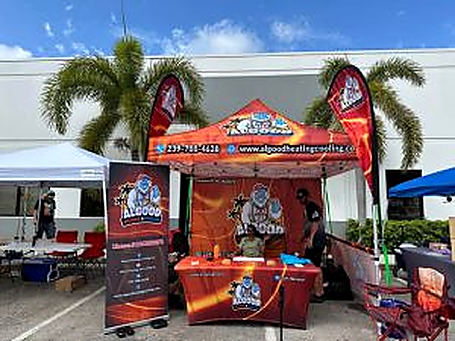 Team at a community event
