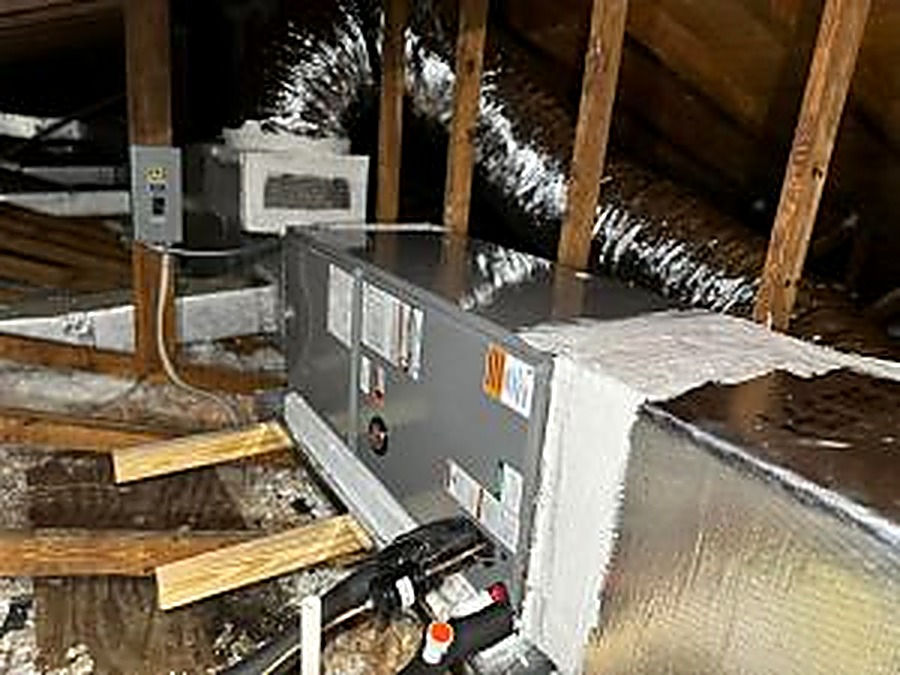 New outdoor condenser unit installed